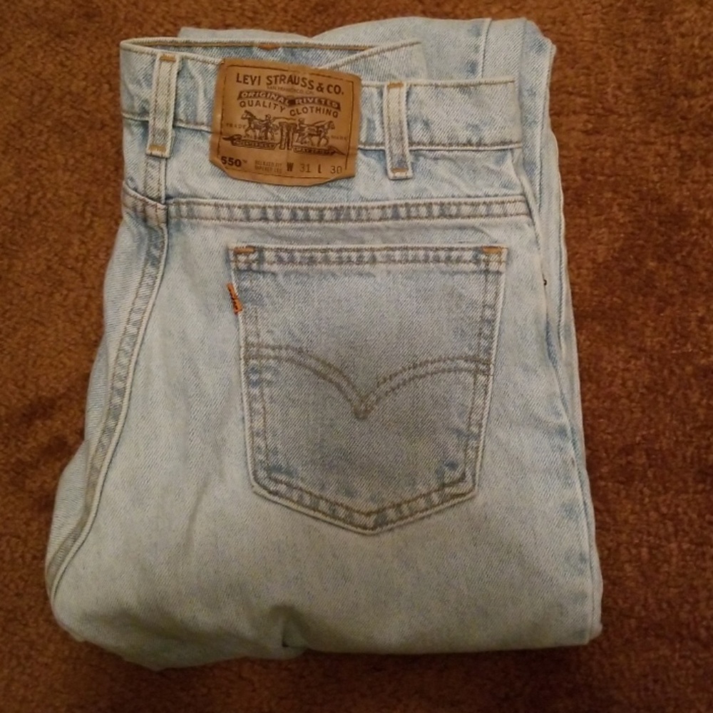Levi's Light Wash Relaxed Fit Tapered Leg Jeans